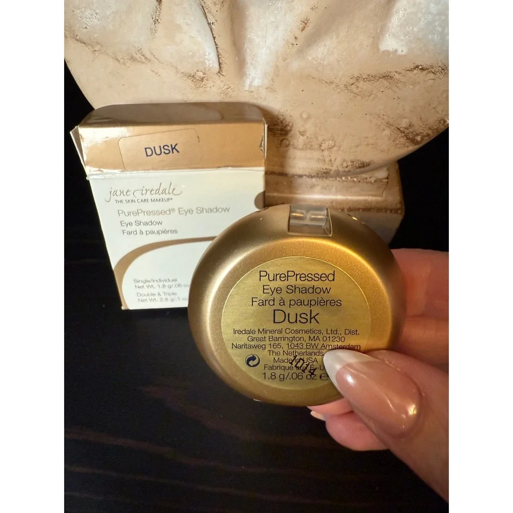 Jane Iredale PurePressed Eye Shadow‎ Single Dusk Brown Coffee Mocha 1.8g 0.06oz